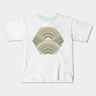 Pastel fan Greek patterns Kids T-Shirt